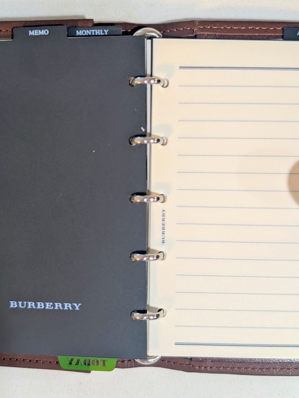 Authentic Burberry Nova Check Canvas Wallet Leather Notebook System - Picture 5 of 5